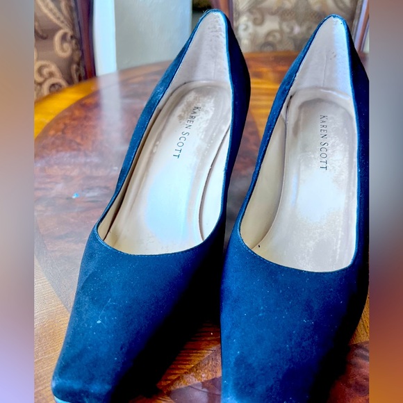 Karen Scott Shoes Karen Scott 2 High Heel Black Sude Poshmark